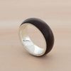 Men’s Wood and Sterling Silver Band Ring